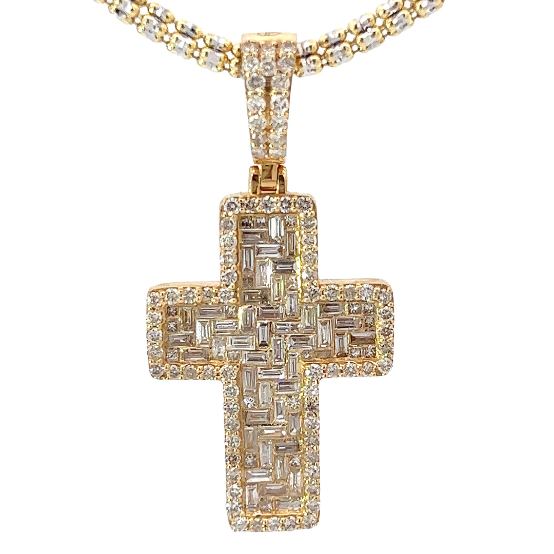 Flooded Diamond Cross pendant