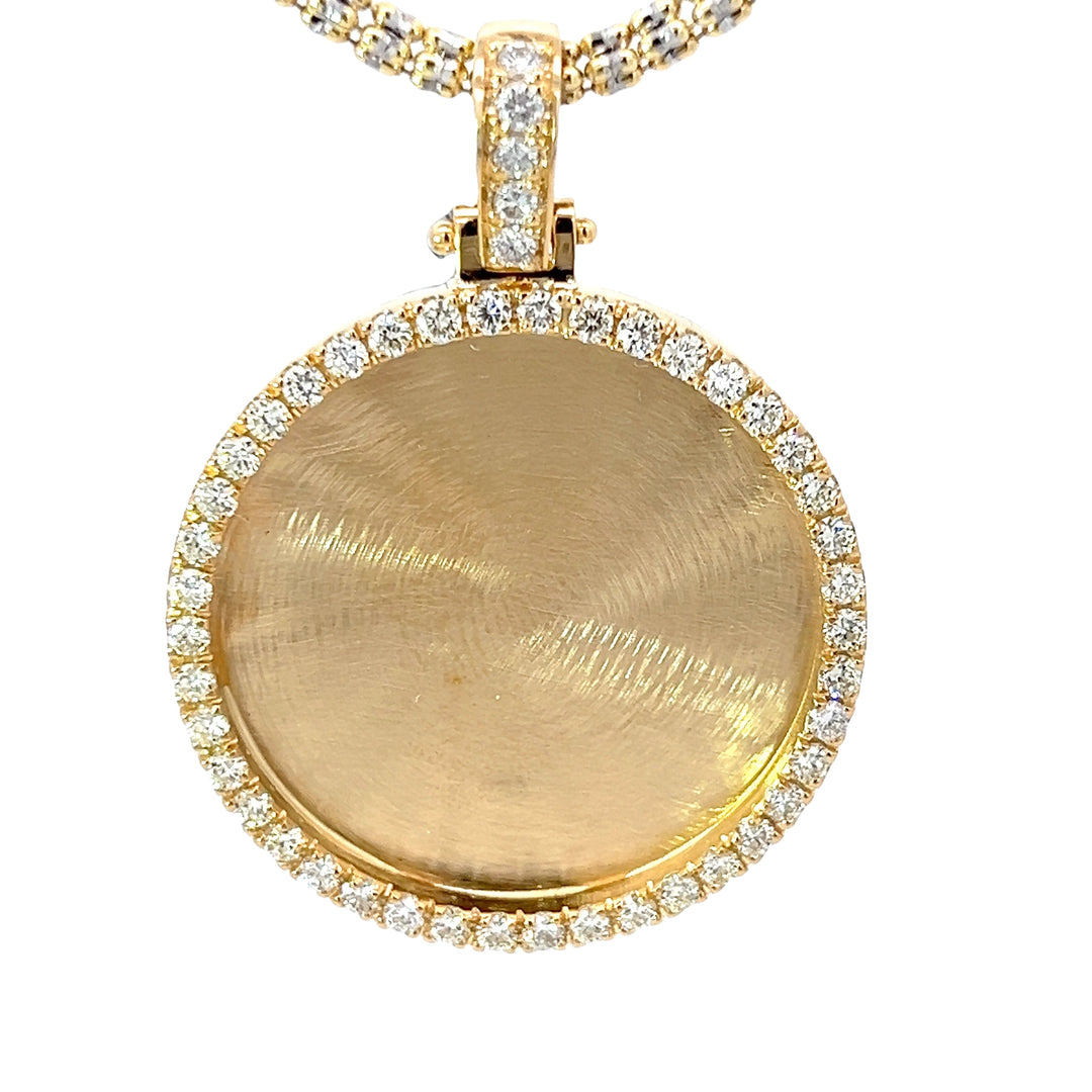 14k Solid Gold Picture Pendant