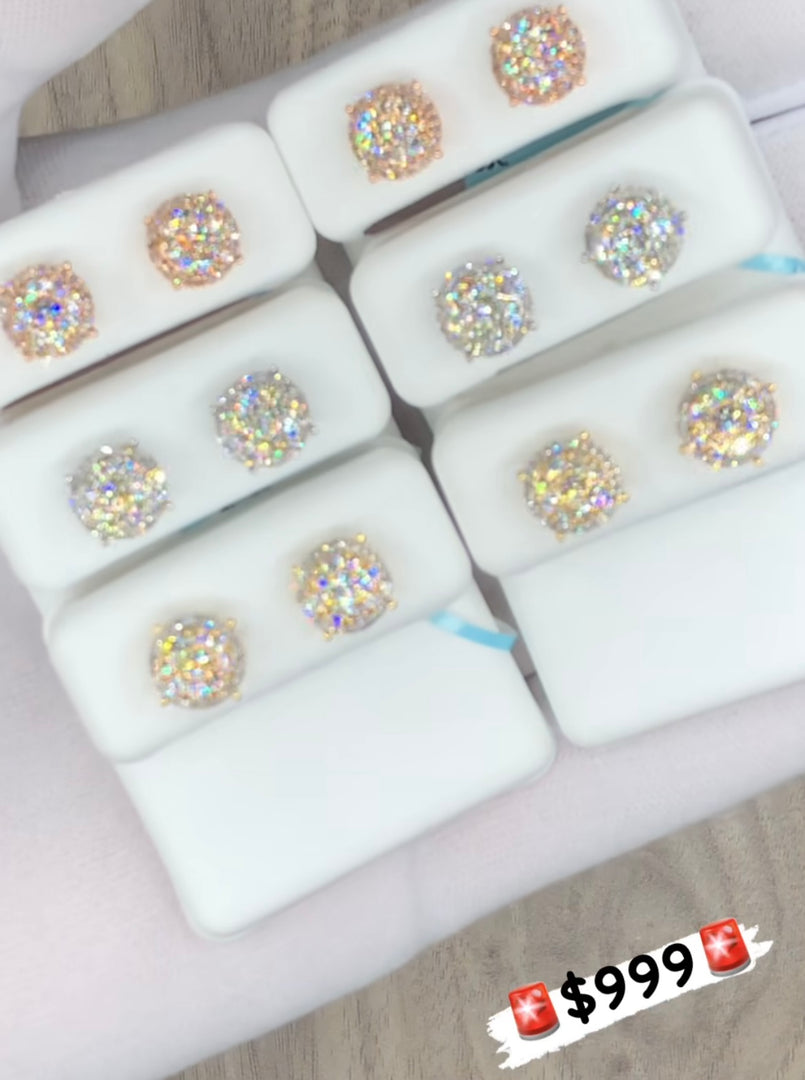 New 14k diamond earrings