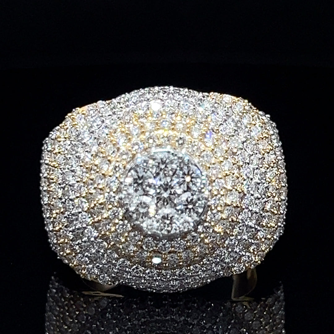 Solid Gold Diamond Cake ring