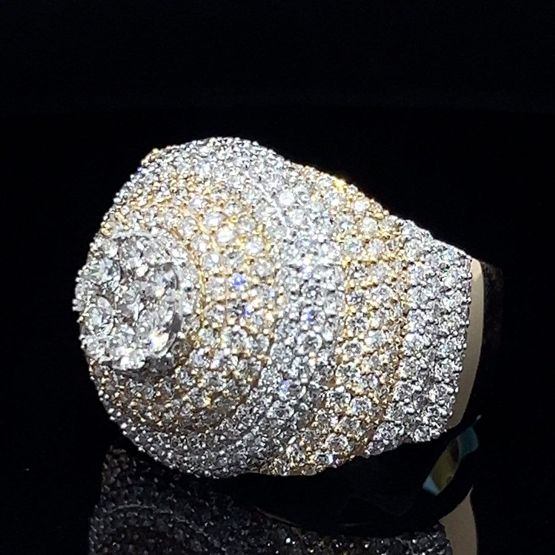 Solid Gold Diamond Cake ring