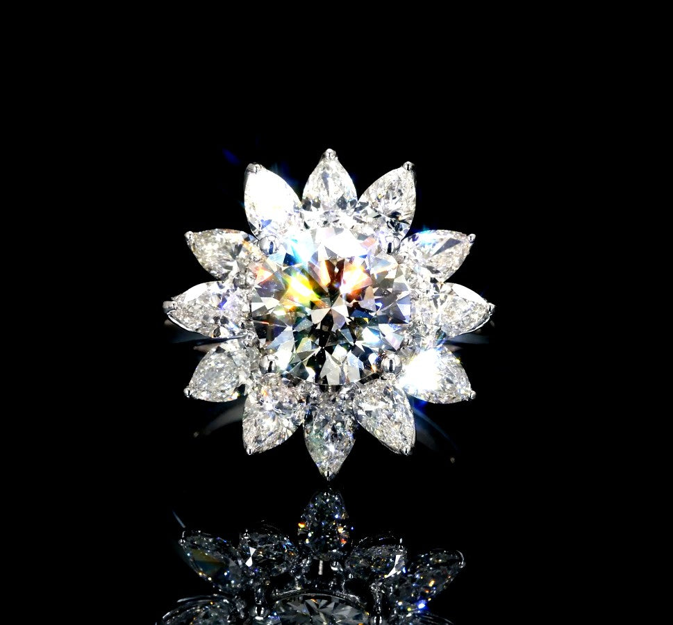 14K WHITE GOLD LAB DIAMOND ENGAGEMENT RING