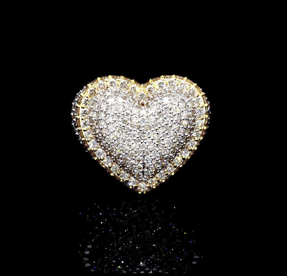 SOLID GOLD DIAMOND VVS HEART RING