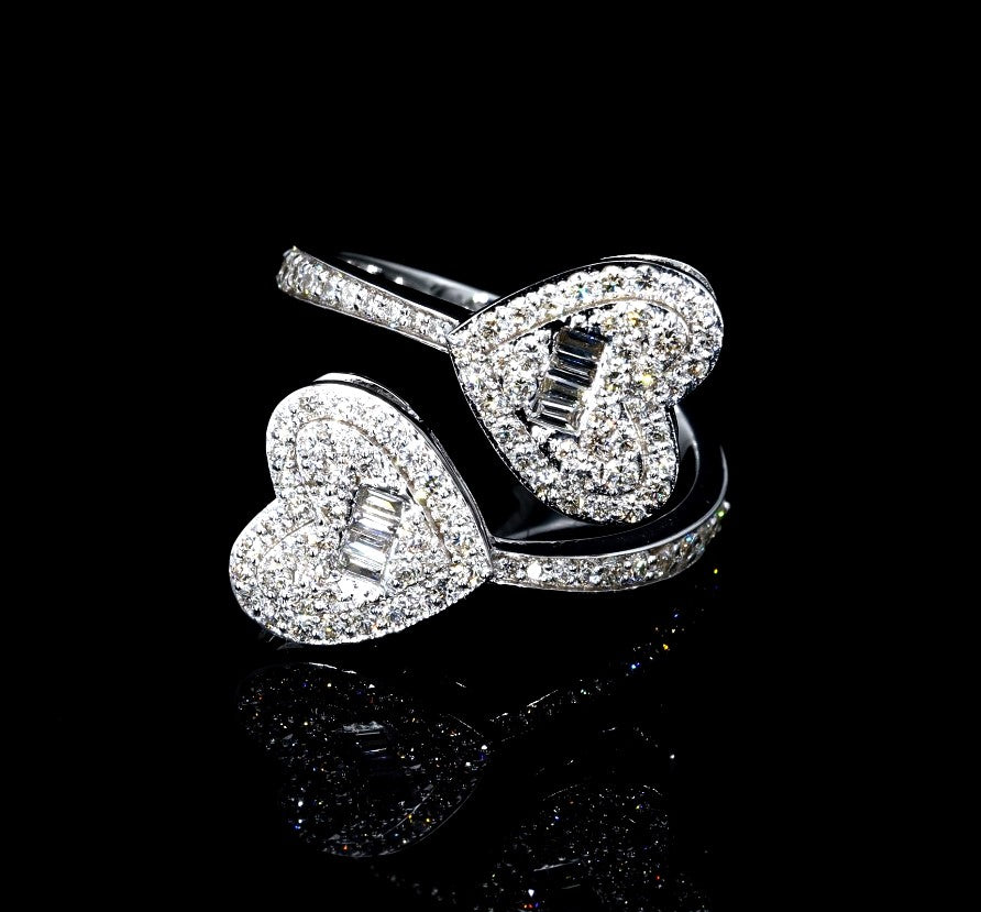DOUBLE HEART VVS DIAMOND RING