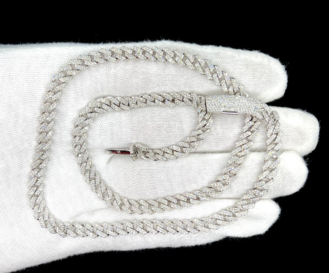 White gold Diamond Cuban chain
