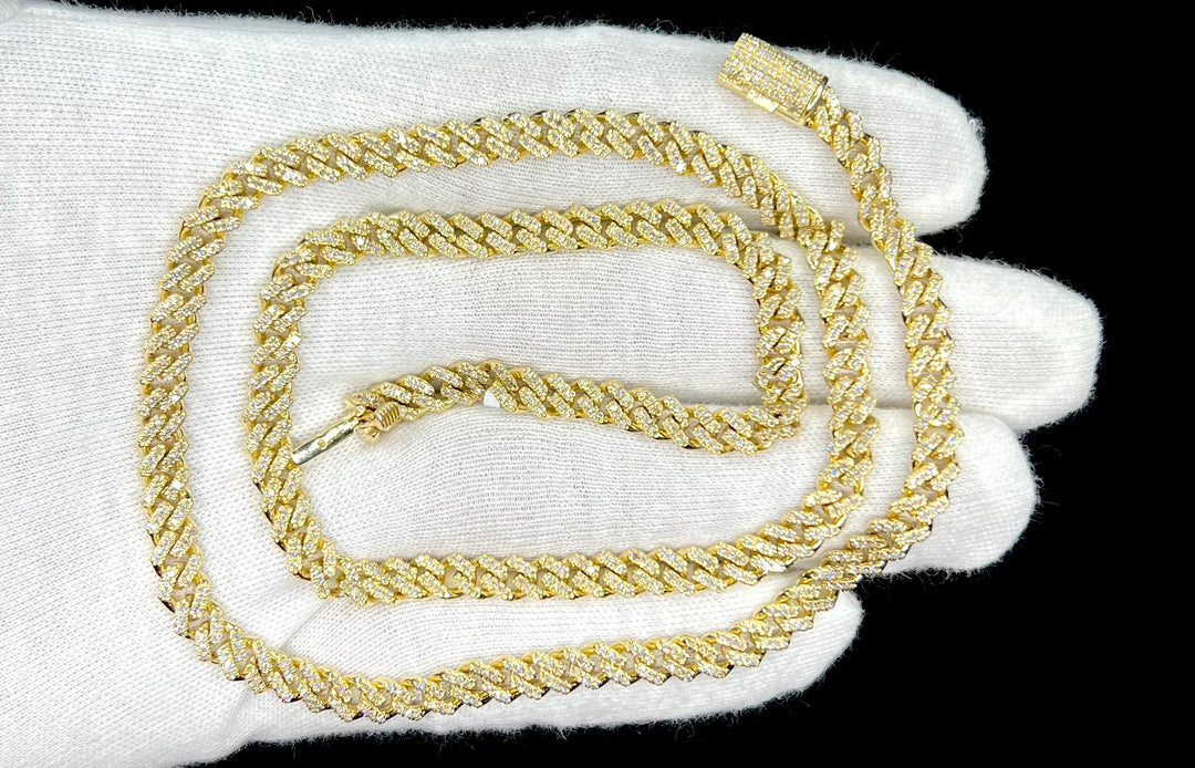 Yellow gold Diamond cuban chain