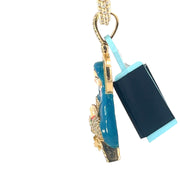 14k solid gold Virgin Mary a pendant