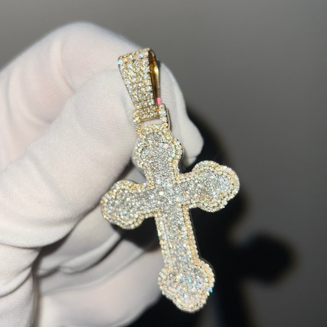 Solid gold Diamond VVS Cross pendant