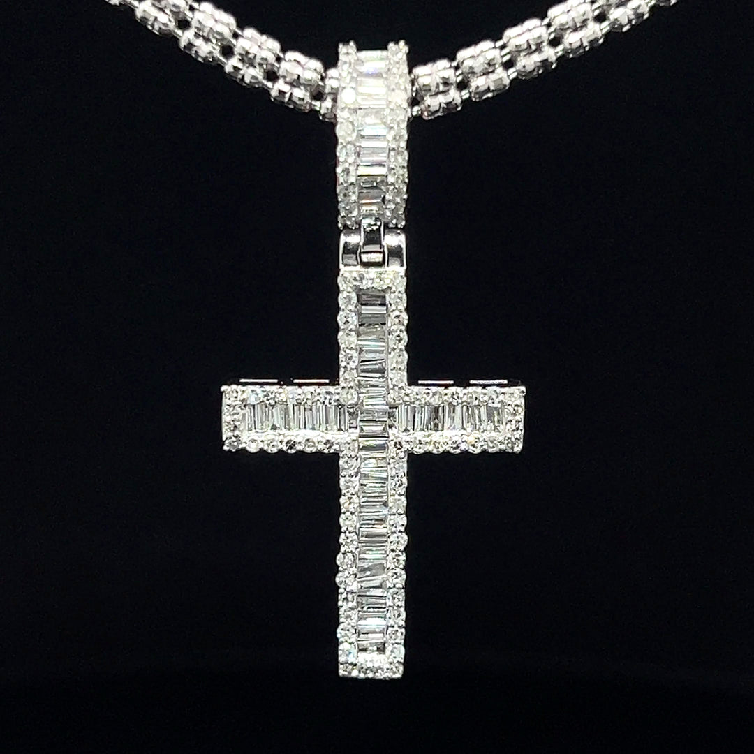 Flooded Diamond Cross pendant