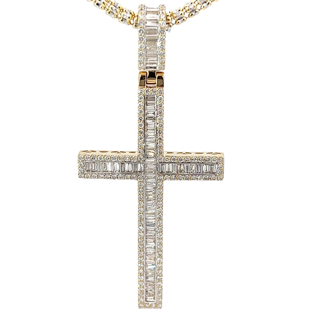 Flooded Diamond Cross pendant