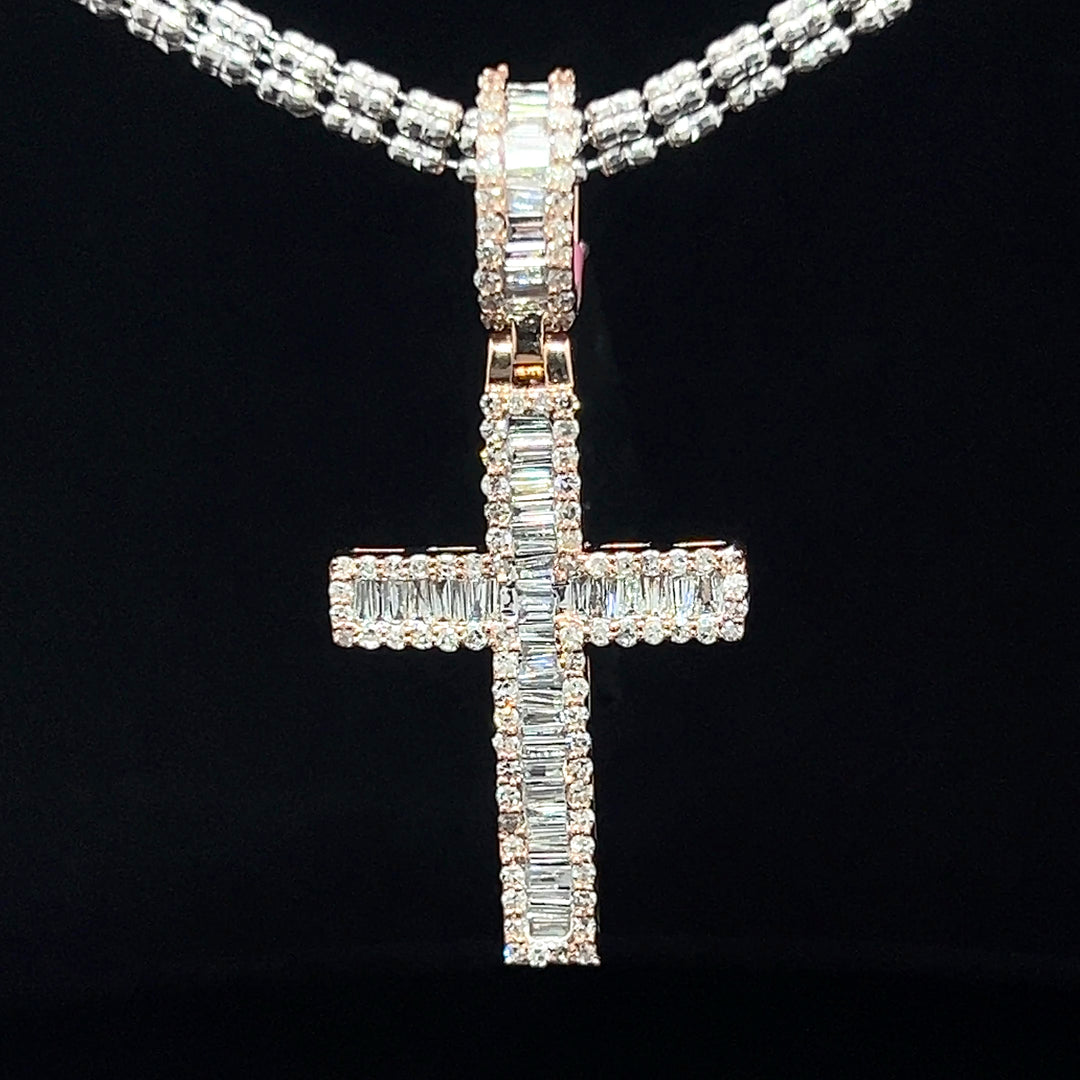 Flooded Diamond Cross pendant