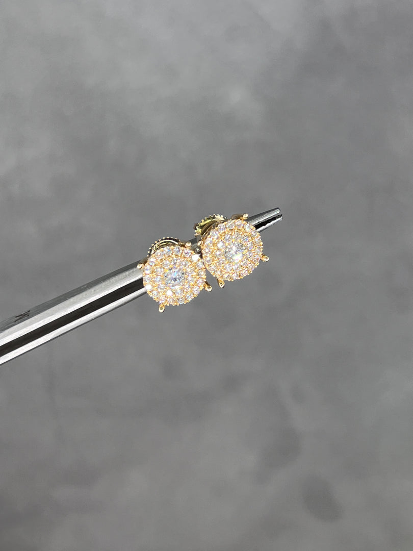 14k gold VVS diamond earrings