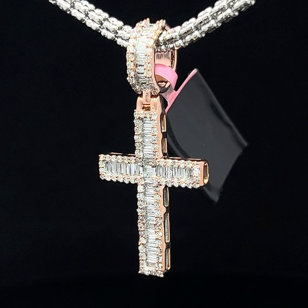 Flooded Diamond Cross pendant