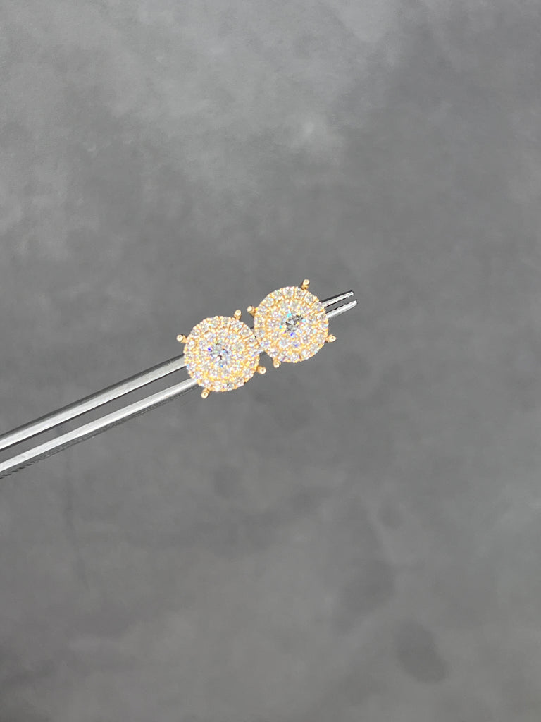 14k gold VVS diamond earrings