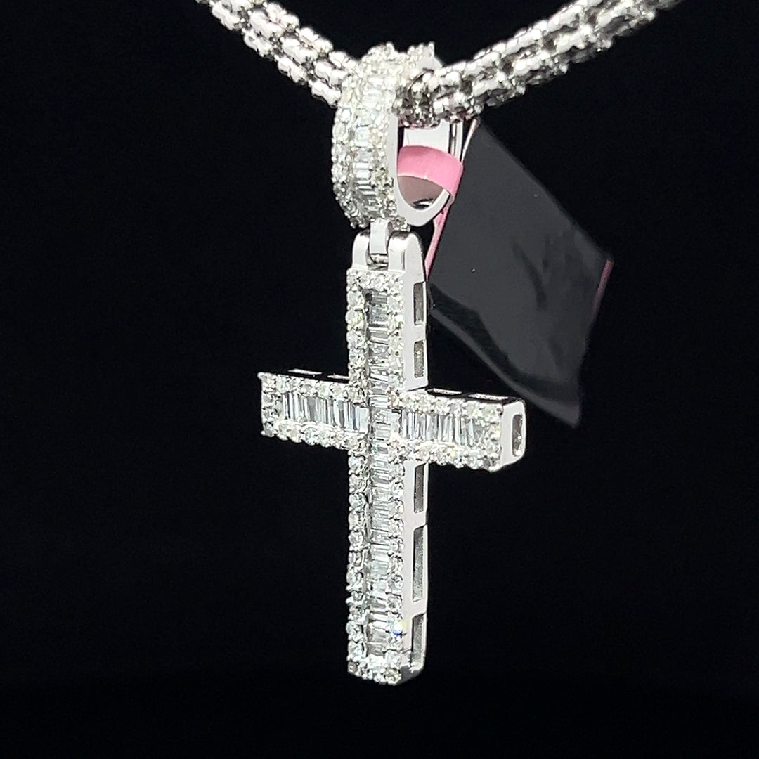 Flooded Diamond Cross pendant