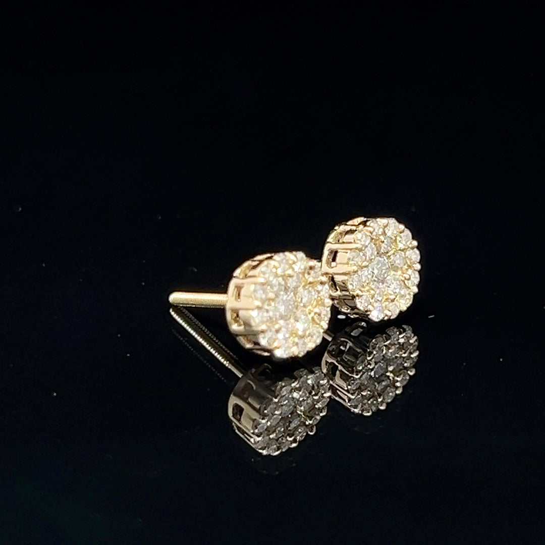 14k VVS Natural Diamond Earrings