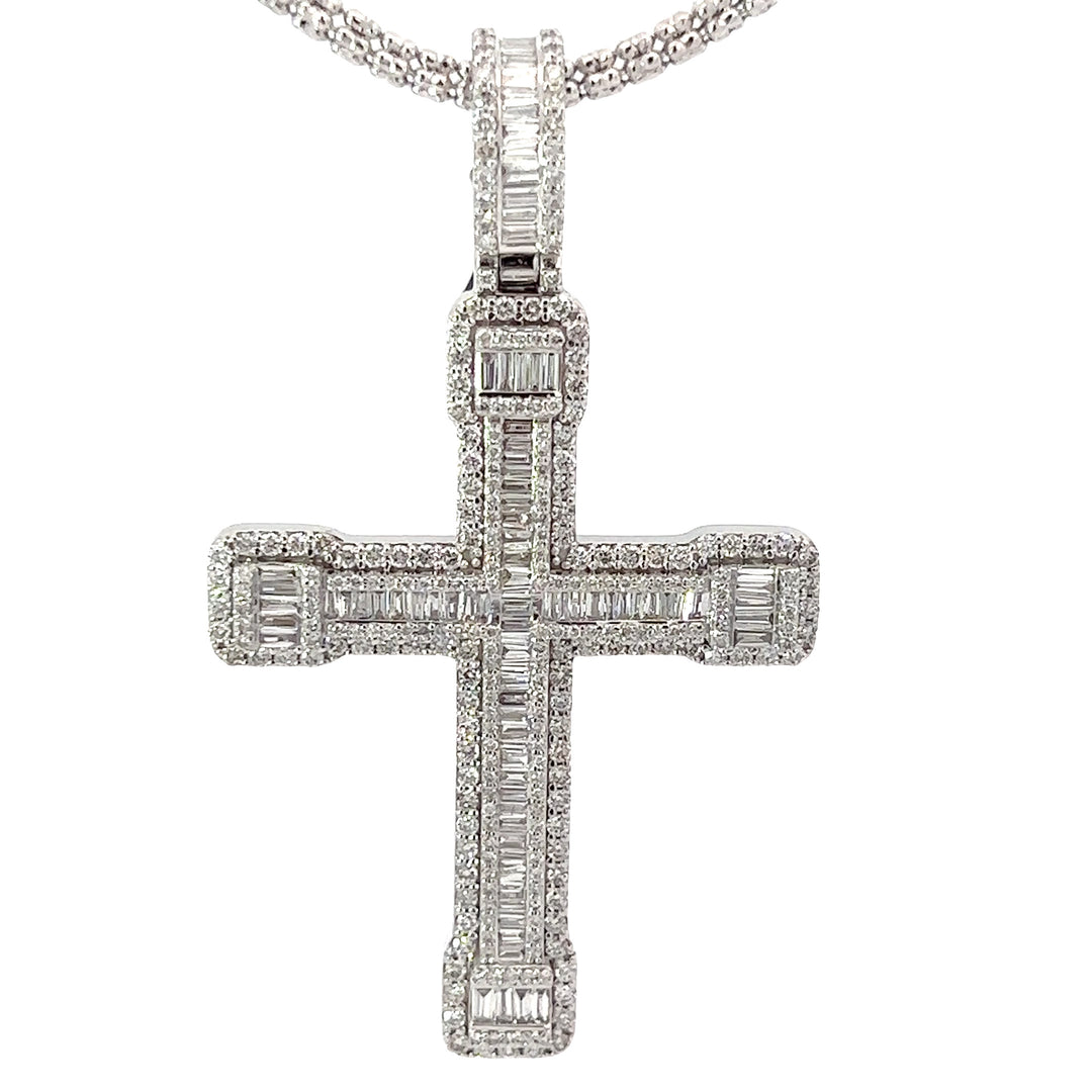 Flooded Diamond Cross pendant