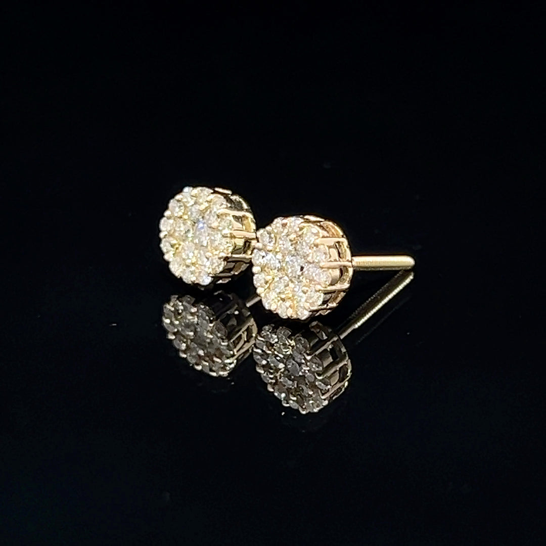 14k VVS Natural Diamond Earrings