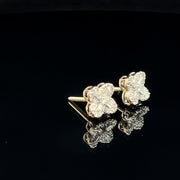 14k yellow gold diamond earrings