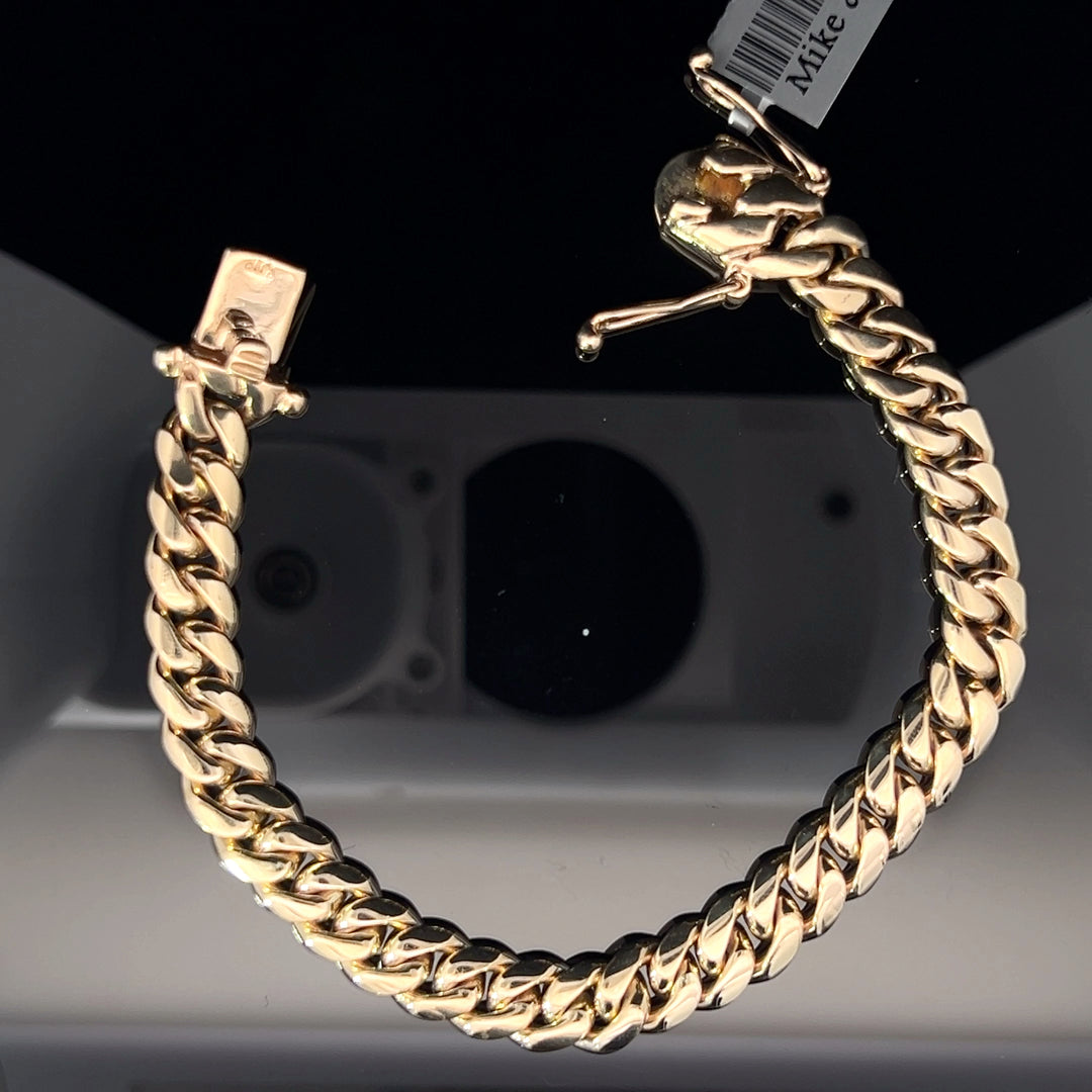 14k solid gold VIP Miami Cuban bracelet