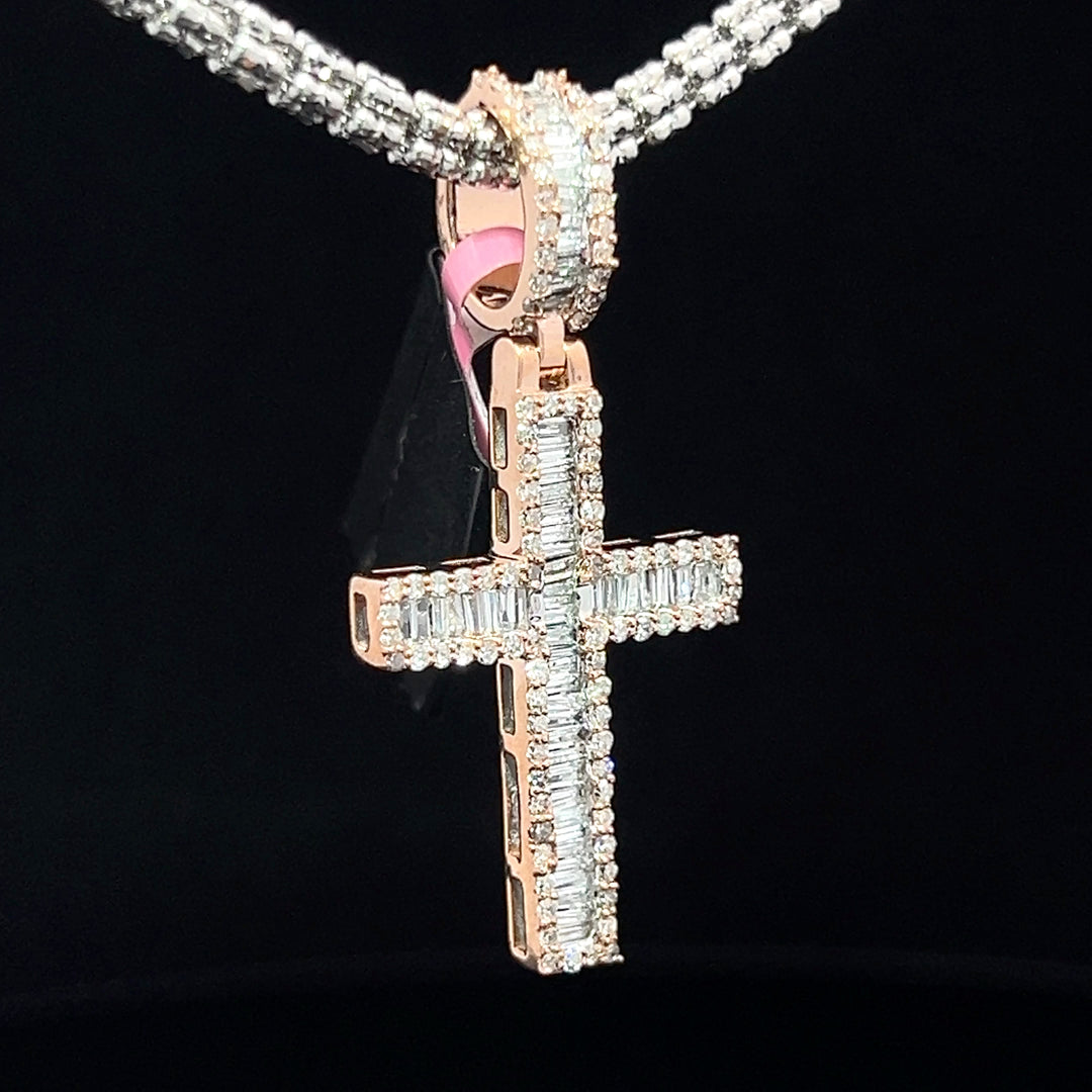 Flooded Diamond Cross pendant