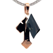 Two Tone Solid Gold Cross pendant