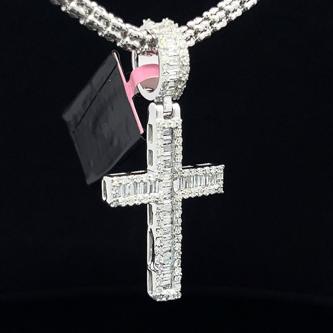 Flooded Diamond Cross pendant