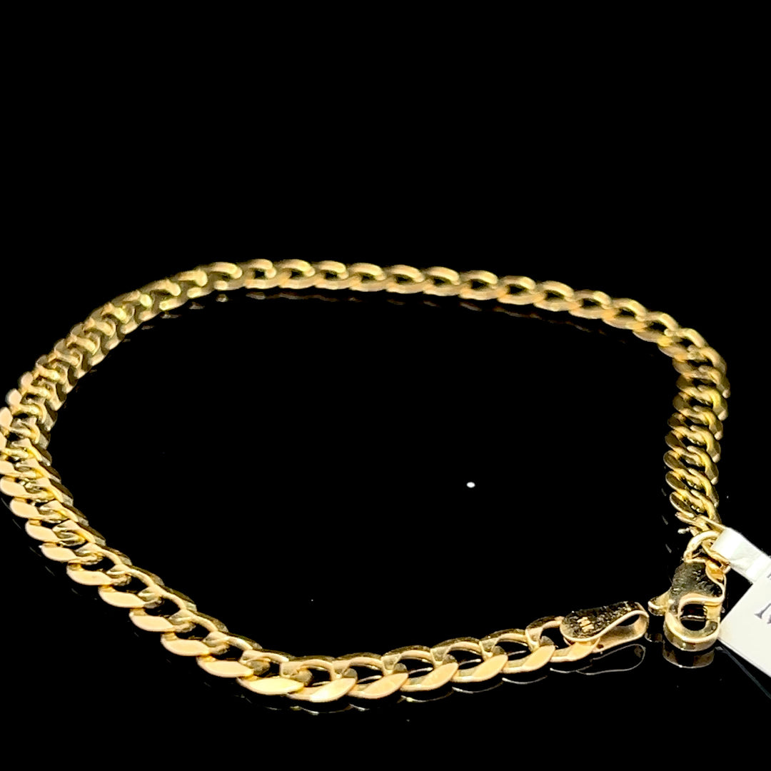 14k Curb Cuban link bracelet