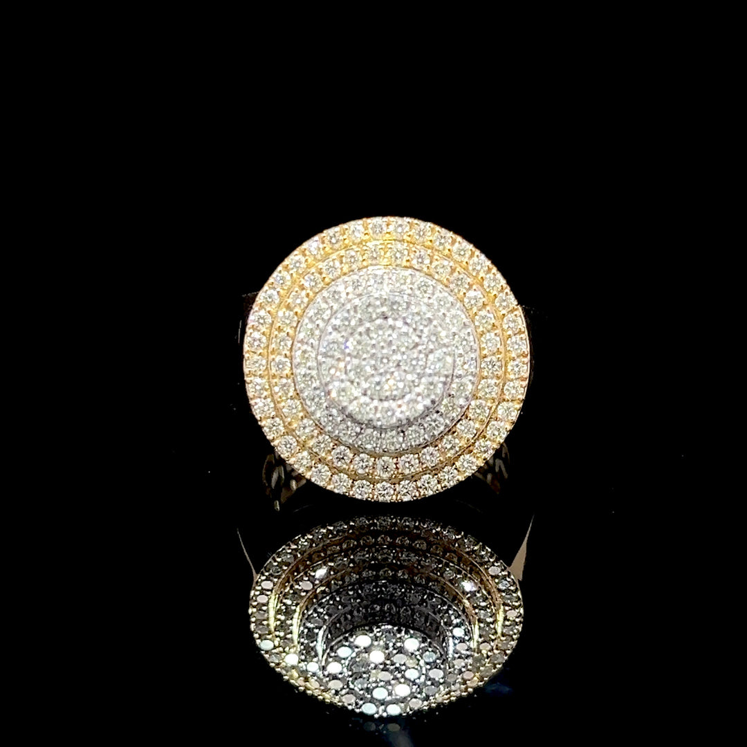 Flooded diamond cake ring