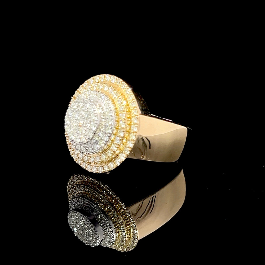 Flooded diamond cake ring