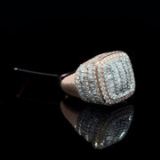 Rose gold VVS diamond square ring