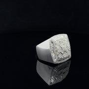 SOLID GOLD NATURAL VVS DIAMOND SQUARE RING