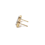 14k VVS Square Diamond Earrings