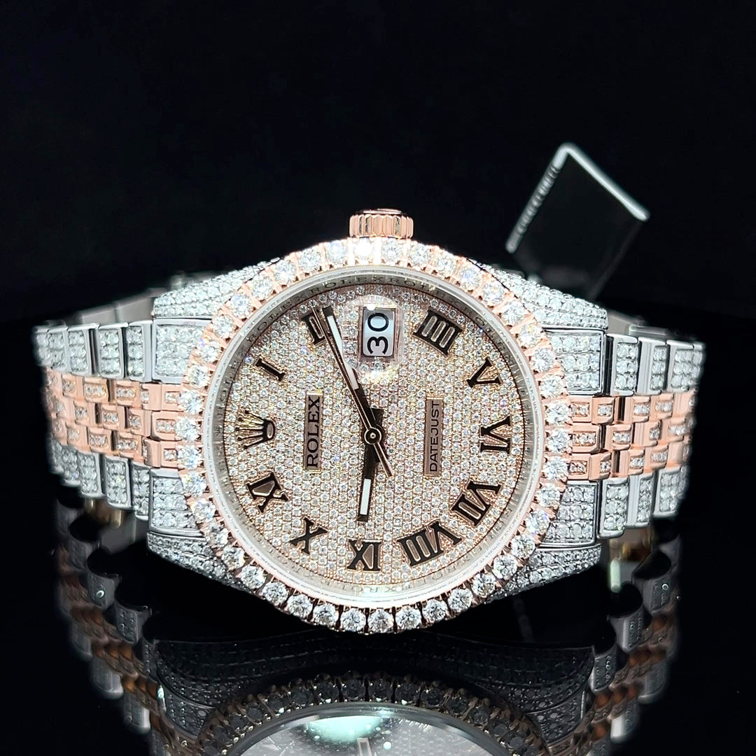BLACK FRIDAY STEAL ROLEX 36MM TWO TONE ICED OUT