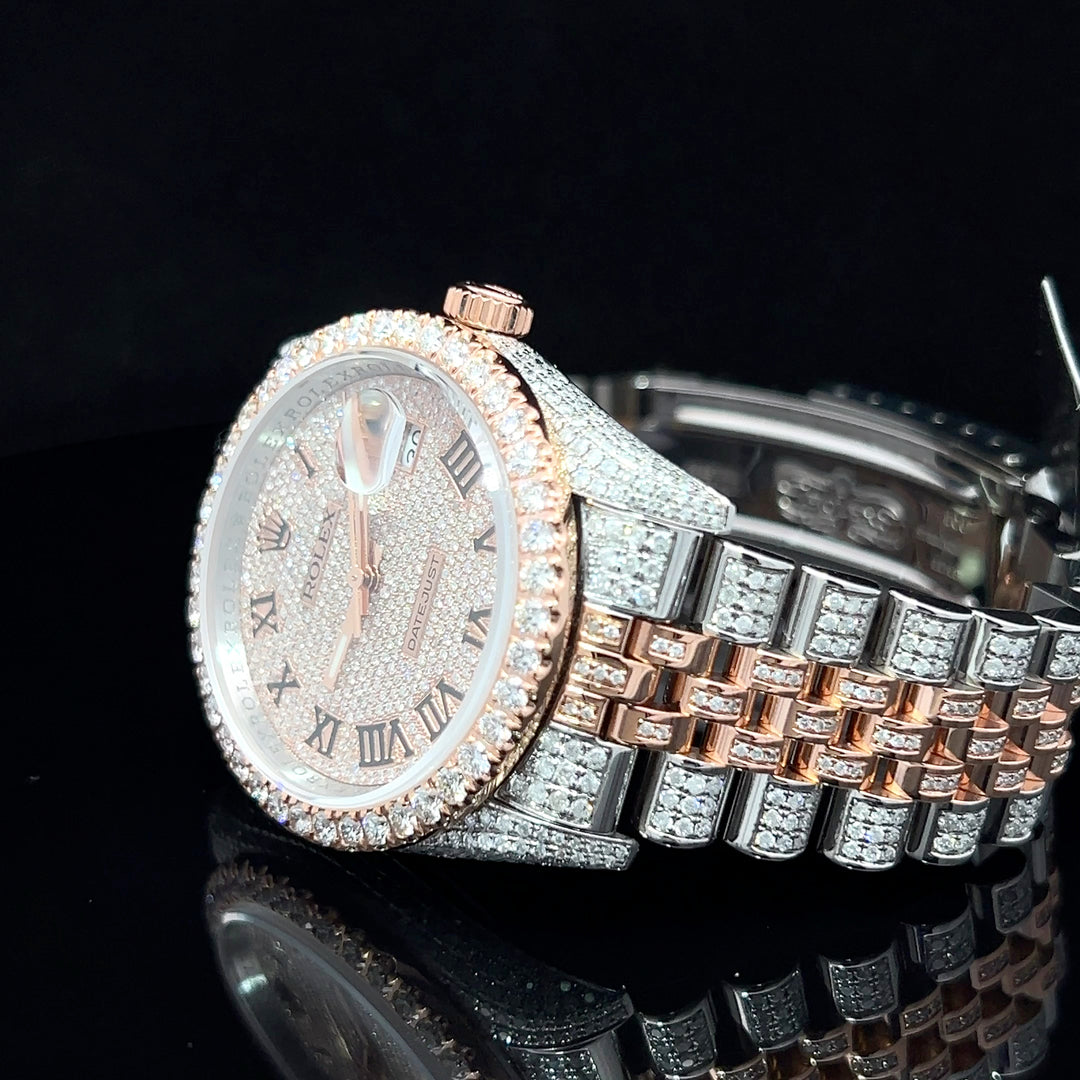 BLACK FRIDAY STEAL ROLEX 36MM TWO TONE ICED OUT