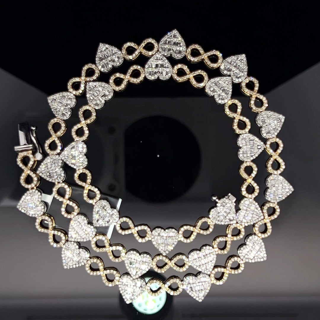 STEAL DEAL NATURAL HEART DIAMOND CHAIN