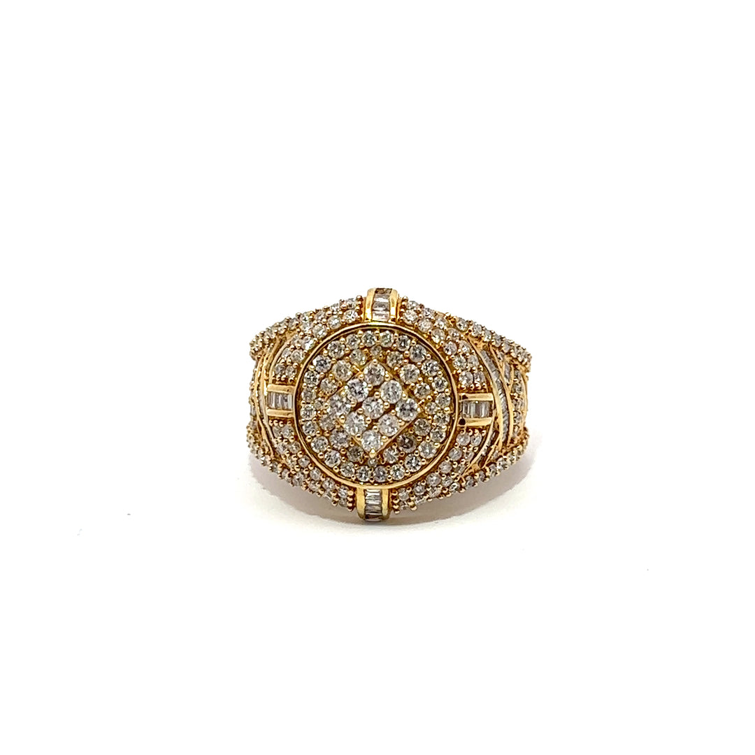 14k Yellow gold diamond ring