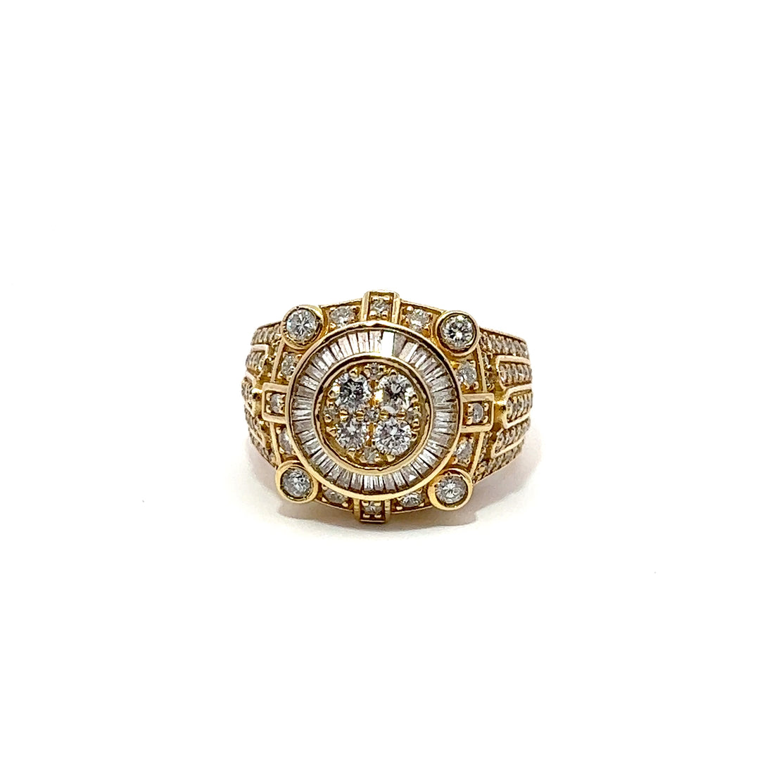 14k Yellow gold diamond ring