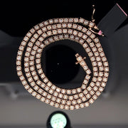 ROSE GOLD NATURAL DIAMOND TENNIS CHAIN STEAL