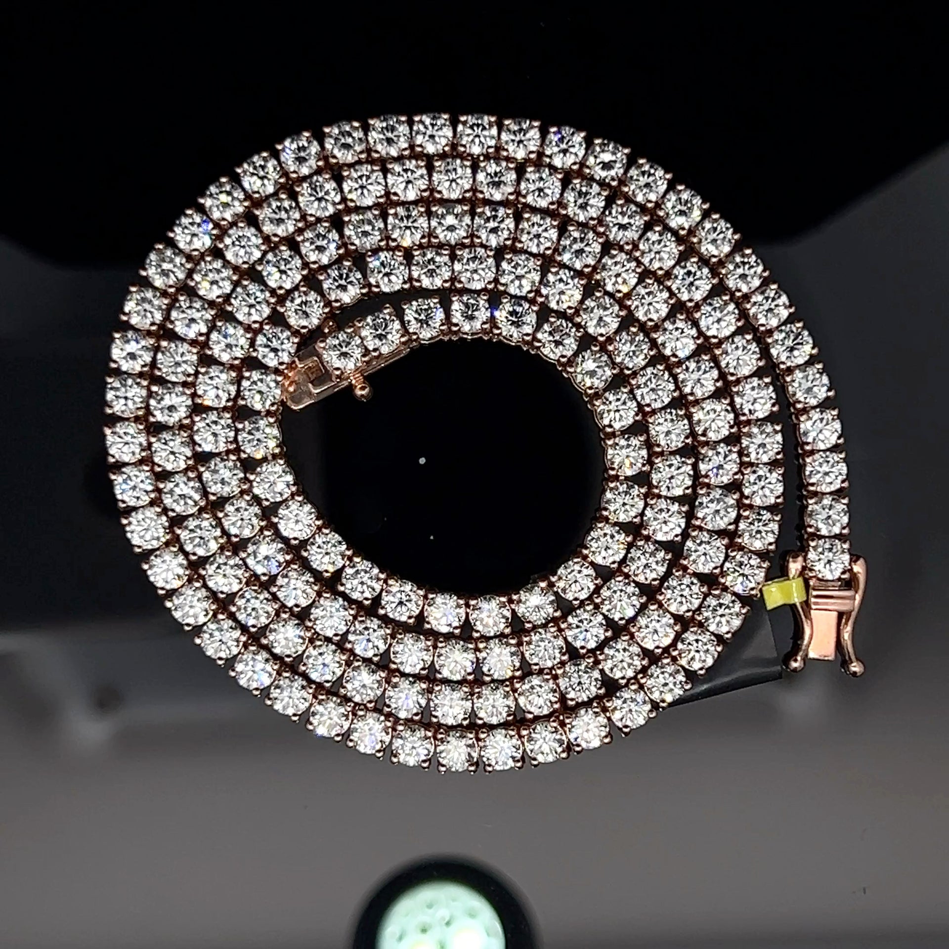 ROSE GOLD LAB VVS DIAMOND TENNIS CHAIN