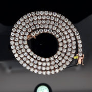 ROSE GOLD LAB VVS DIAMOND TENNIS CHAIN