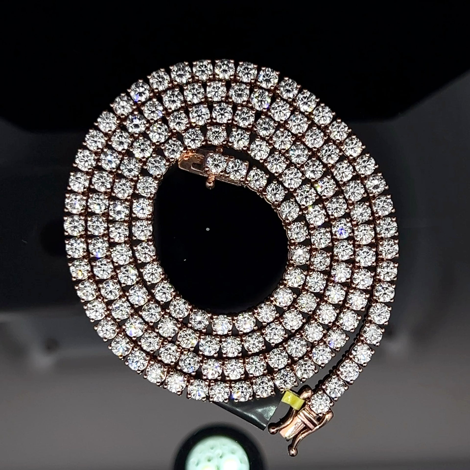 ROSE GOLD LAB VVS DIAMOND TENNIS CHAIN