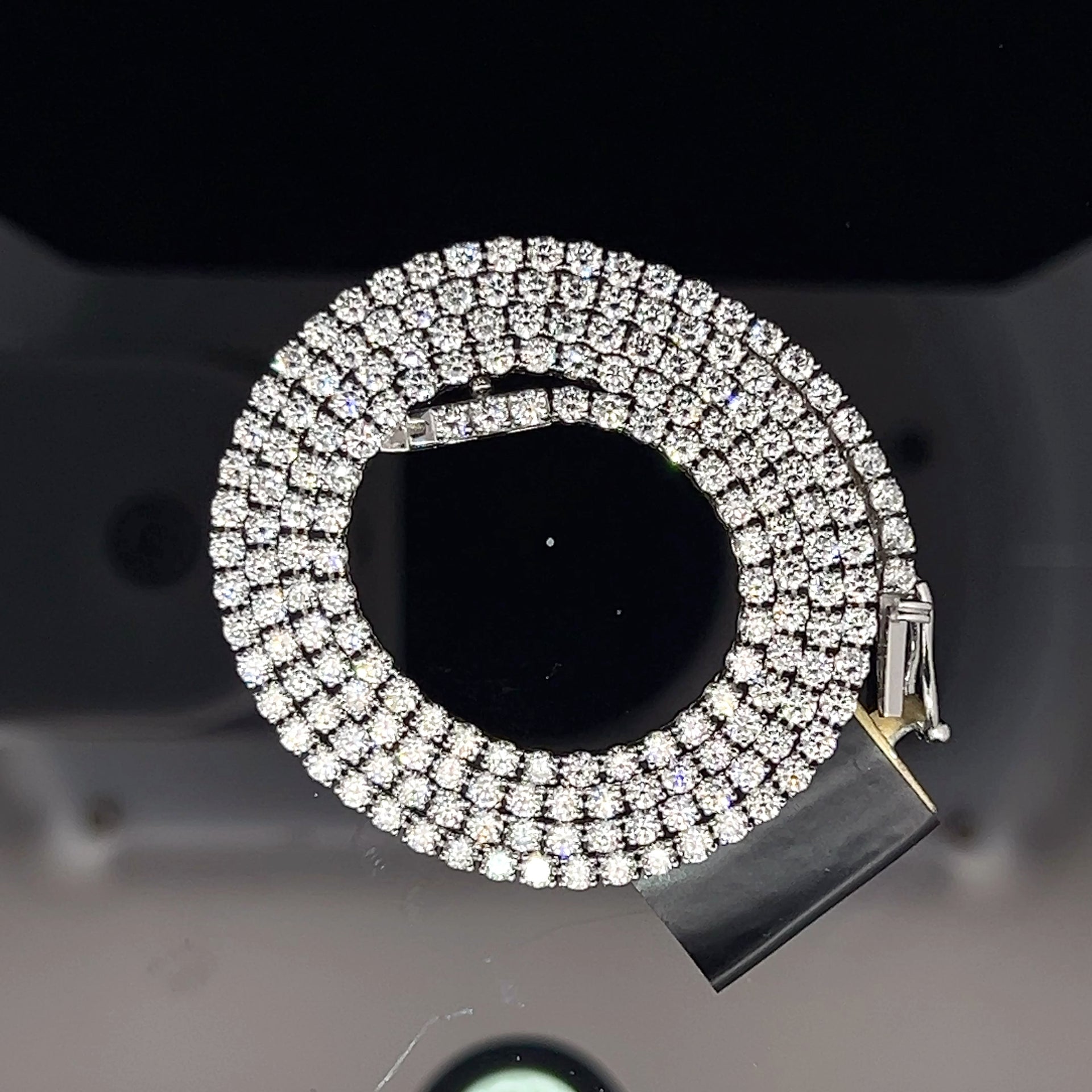 WHITE GOLD LAB VVS DIAMOND TENNIS CHAIN