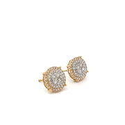 14k VVS Diamond Cluster Earrings
