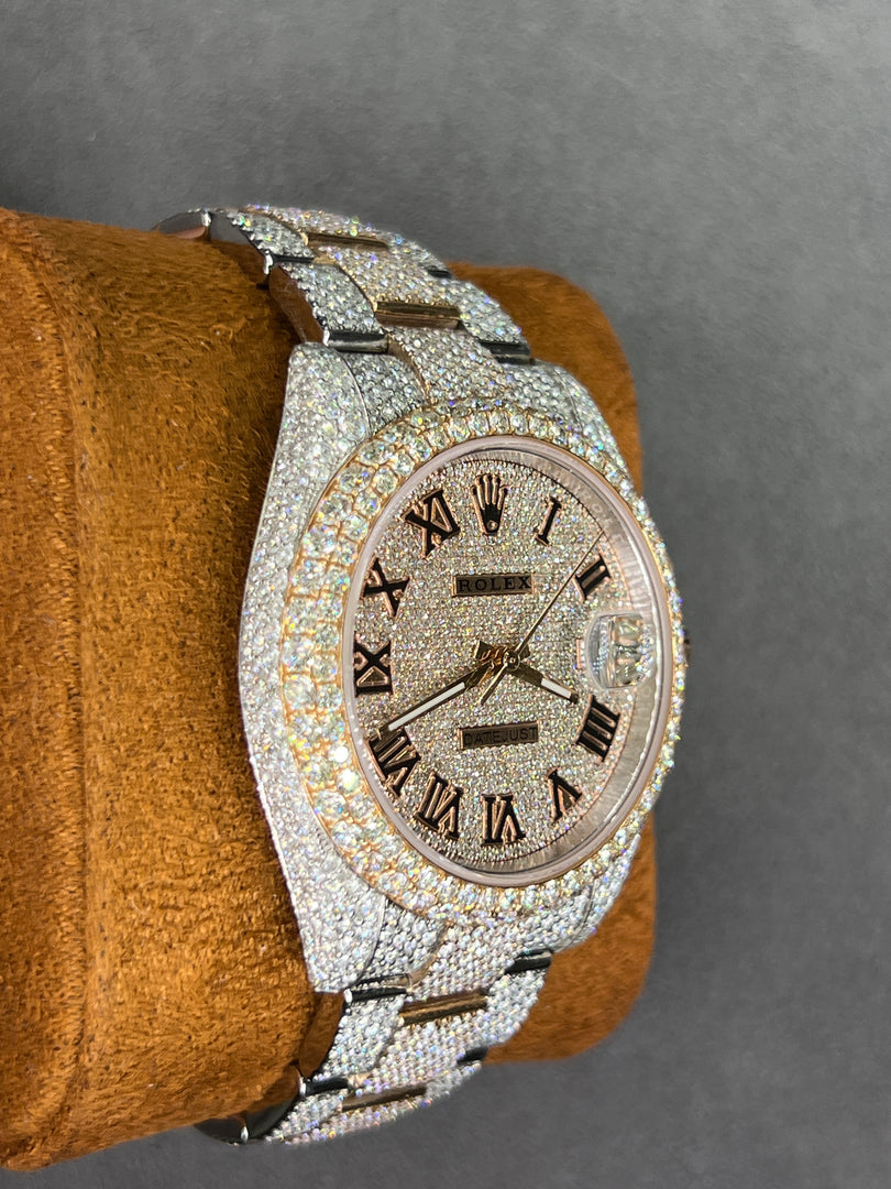 Iced out Rolex Datejust 41mm