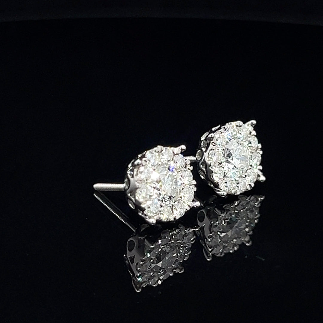 14k VVS Diamond Earrings