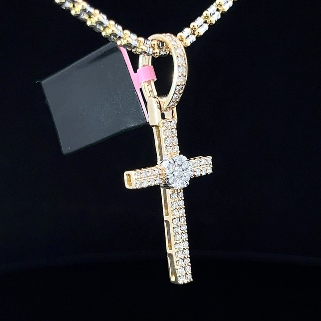 Yellow Gold Diamond Cross pendant