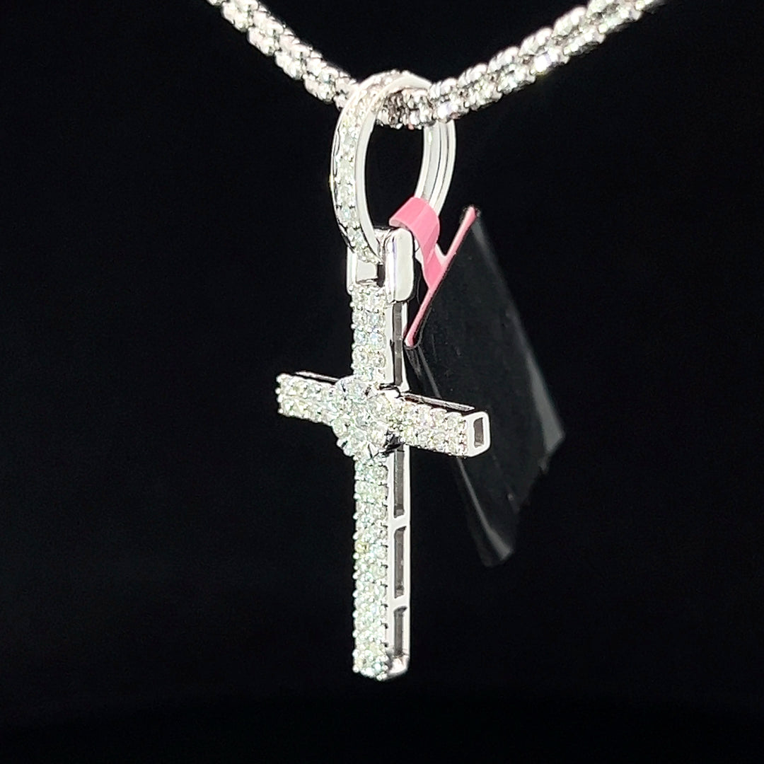 White Gold Diamond Cross pendant