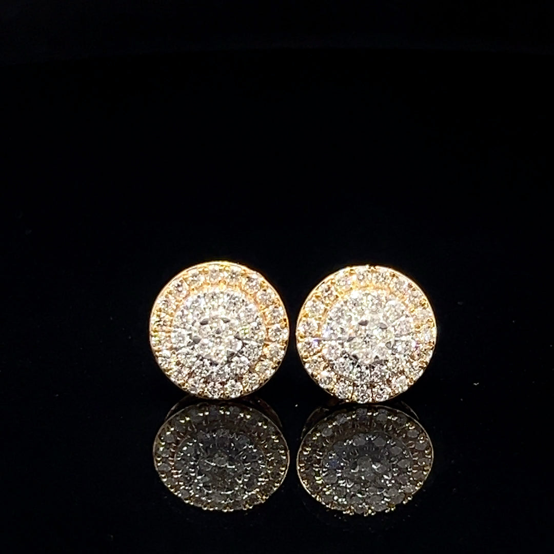 14k Gold diamond Earrings