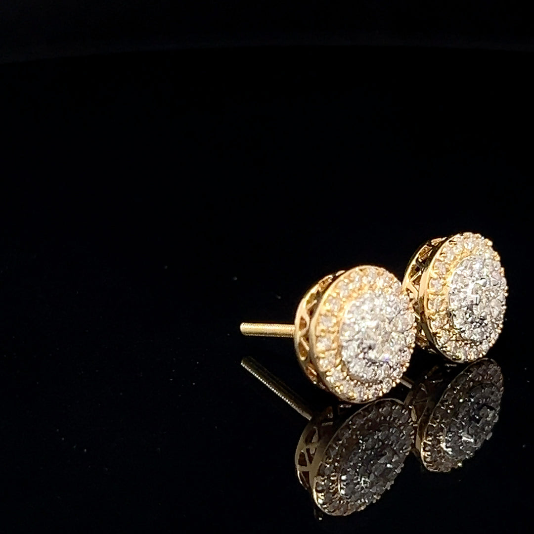 14k Gold diamond Earrings